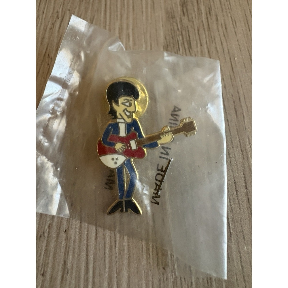 George Harrison Beatles Pin Face Guitar - John Lennon Ringo Starr Paul McCartney